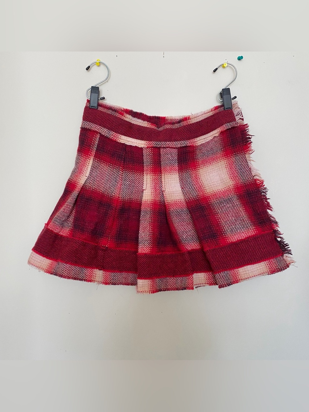 vintage plaid wool skirt